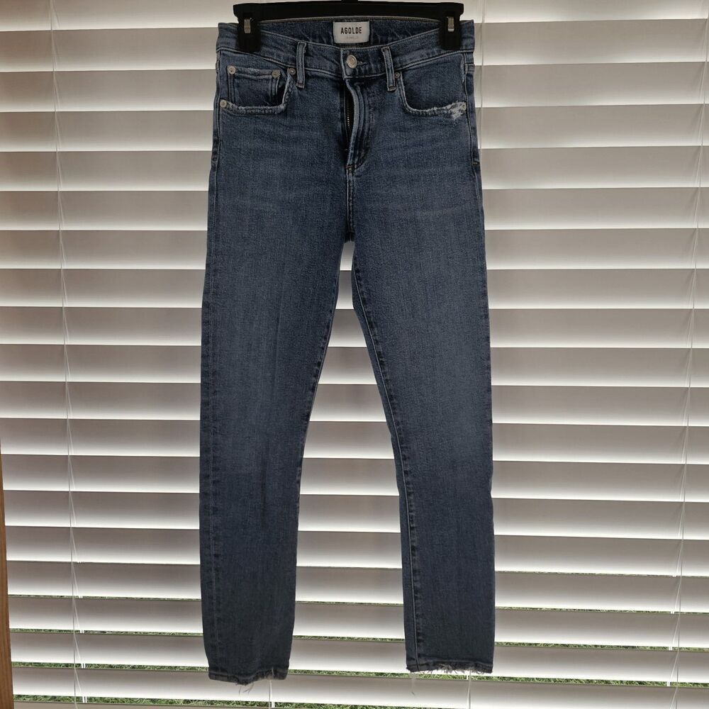 AGOLDE Women's Toni Mid-Rise Jeans. Size 25 / Waist 14 / Inseam 26.